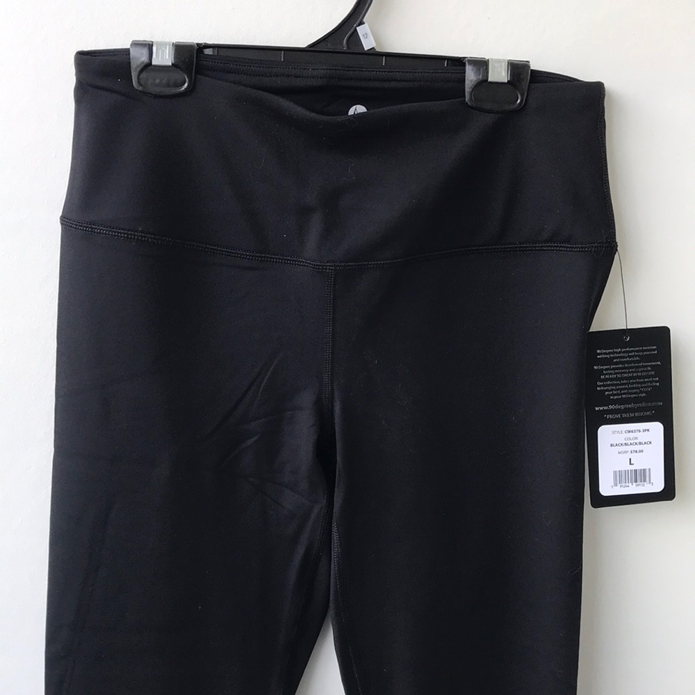 New 90 Degree by Reflex High Waisted Capri Legging - Picture 3 of 5